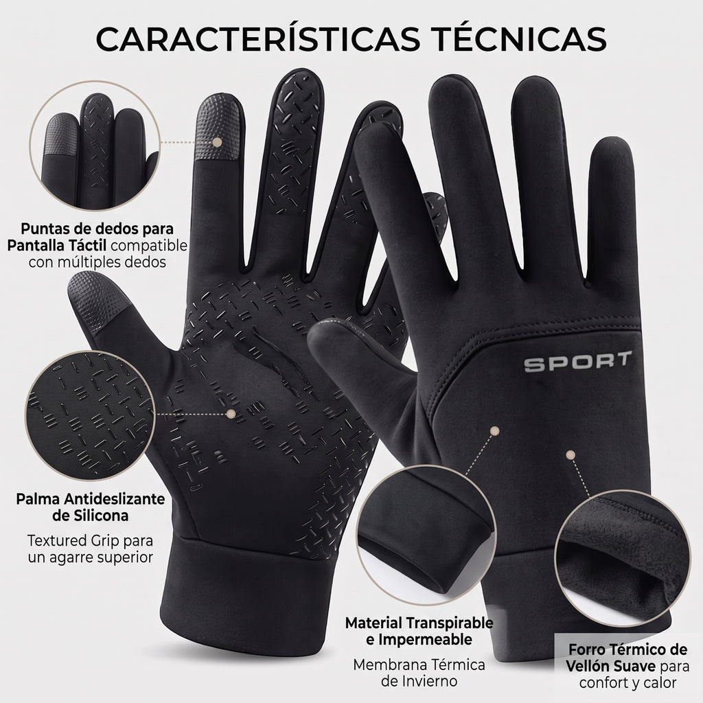 Guantes Térmicos Impermeables con tecnología Táctil